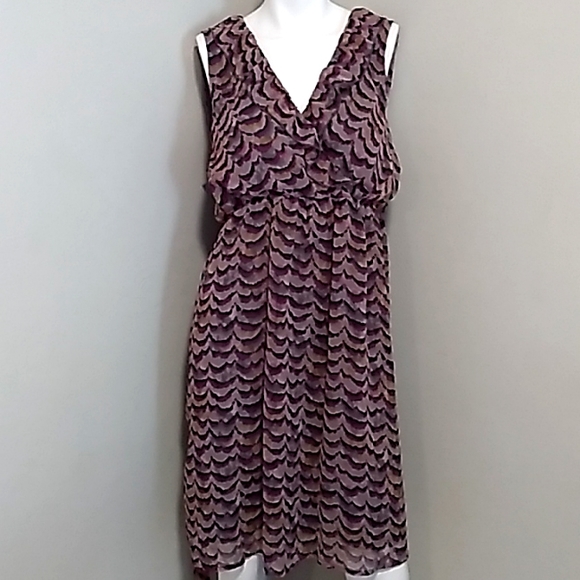 Motherhood Maternity Dresses & Skirts - Motherhood Purple Ruffled V Neck Dress